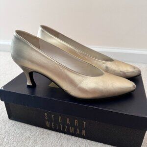 Stuart Leather Golden Pumps Shoes